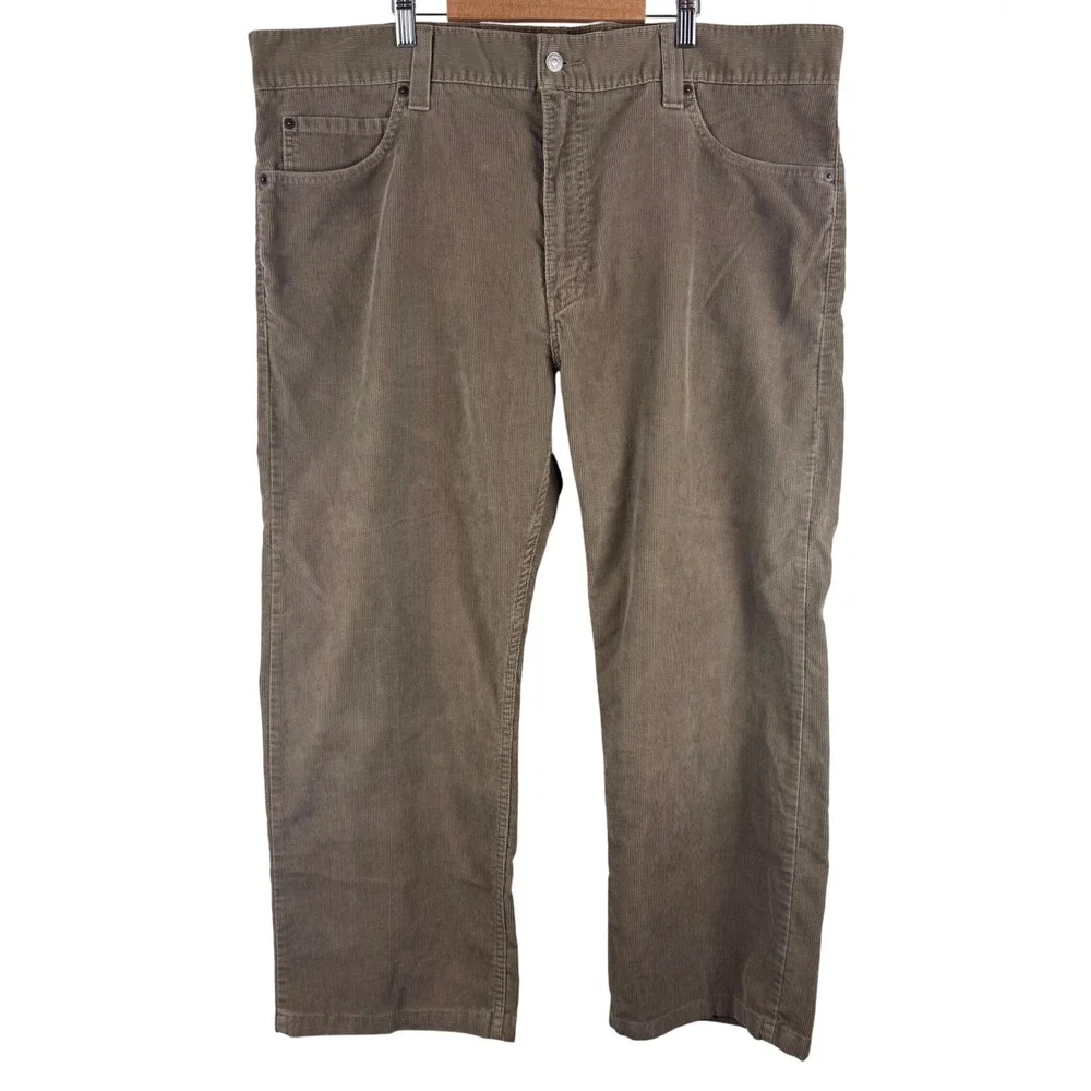 Levis 549 Low Loose Corduroy Pants Mens 42x27 Tan Khaki Baggy Vintage 20549-0003